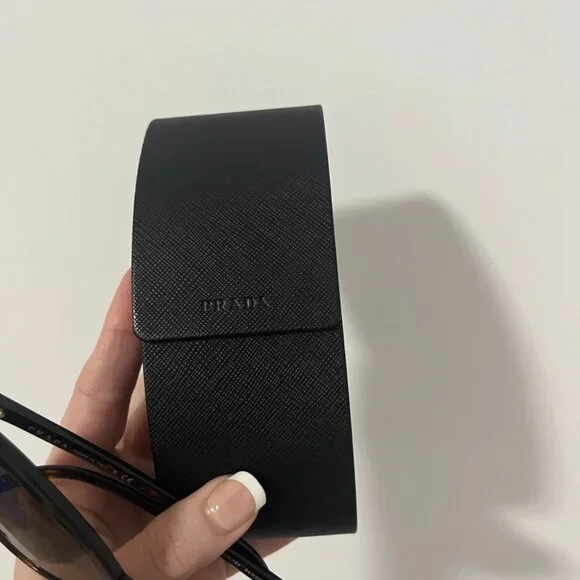 Prada Black Cat Eye Acetate Sunglasses with Case - Picture 4 of 7